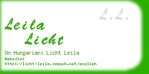 leila licht business card